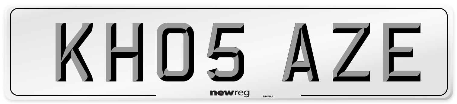 KH05 AZE Number Plate from New Reg